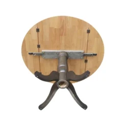 42" Nathaniel Round Dual Drop Leaf Dining Table Hickory/Washed Coal - International Concepts -HOMCOM Sales Store GUEST fb0df0fb 7a40 48be bcd2 1d639504746d