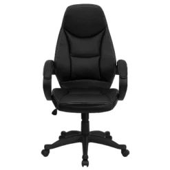 Emma And Oliver High Back Black LeatherSoft Curved Back Swivel Ergonomic Office Chair-Loop Arms 7 Emma And Oliver High Back Black LeatherSoft Curved Back Swivel Ergonomic Office Chair-Loop Arms -HOMCOM Sales Store GUEST fb141342 ca61 4d67 82bb f09d0dae72fb