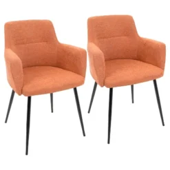 Set Of 2 Andrew Contemporary Dining Accent Chairs - Lumisource -HOMCOM Sales Store GUEST fd33ca2a bd00 498f be29 46779990fc83