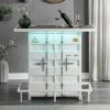 Locust Bar Table With Seven Color LED Strip White - HOMES: Inside + Out -HOMCOM Sales Store GUEST fd4d2e4a 2799 49df 8607 fac0a7e6bede