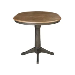 36" Justin Round Drop Leaf Dining Table Tan/Washed Coal - International Concepts 13 36" Justin Round Drop Leaf Dining Table Tan/Washed Coal - International Concepts -HOMCOM Sales Store GUEST fd8225c8 bb44 4049 bdf5 5006e0b1281b