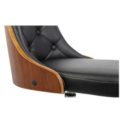 Diamond Mid-Century Office Chair In Chrome Finish With Tufted Black Faux Leather And Walnut Veneer Back - Armen Living 14 Diamond Mid-Century Office Chair In Chrome Finish With Tufted Black Faux Leather And Walnut Veneer Back - Armen Living -HOMCOM Sales Store GUEST fd98cd25 161a 43d9 ba68 f5e500d9d556