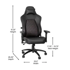 Emma And Oliver Ergonomic High Back Adjustable Gaming Chair With 4D Armrests, Head Pillow And Adjustable Lumbar Support -HOMCOM Sales Store GUEST fdea898a c4ce 41dd a510 e80e285a8636