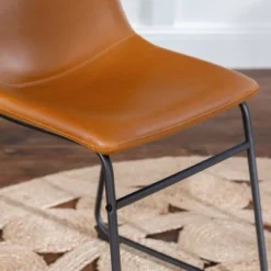 Set Of 2 Laslo Modern Upholstered Faux Leather Dining Chairs - Saracina Home -HOMCOM Sales Store GUEST fe245bc2 14e4 4821 9570 ac728abc73e4