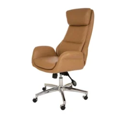 Mid-Century Modern Air Leatherette Adjustable Swivel High Back Office Chair - Glitzhome -HOMCOM Sales Store GUEST ff969221 0bec 4656 bb7a 2b230e3dd5f9